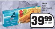 Spar Hake Fish Fingers-400g Per Pack