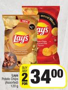Lays Potato Chips (Assorted)-For Any 2 x 120g