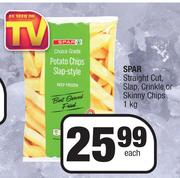 Spar Straight, Cut, Slap, Crinkle Or Skinny Chips-1kg Each