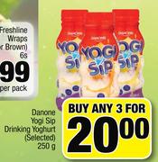 Danone Yogi Sip Drinking Yoghurt-3 x 250g