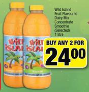 Wild Island Fruit Flavoured Dairy Mix Concentrate Smoothie(Selected)-2 x 1Ltr