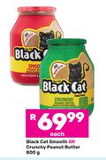 Black Cat Smooth Or Crunchy Peanut Butter-800g Each