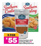 Hinds Southern Grill Coatings 200g Or Spice 200g-For 3