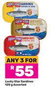 Lucky Star Sardines Assorted-3 x 120g