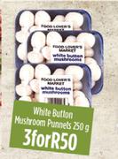 White Button Mushroom Punnets-3x250g
