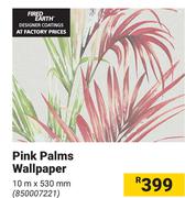 Pink Palms Wallpaper 10m x 530mm 850007221