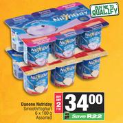 Danone Nutriday Smooth Yoghurt Assorted-For Any 2 x 6 x 100g