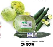 Lettuce Prepacks Or English Cucumbers-For 2