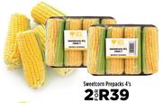 Sweetcorn Prepacks 4's Pack- For 2