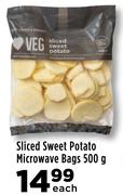 Sliced Sweet Potato In Microwave Bags- 500g