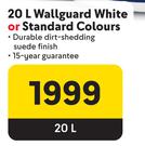 Dulux 20L Wall Guard White & Standard Colours