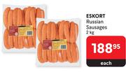 Eskort Russian Sausages-2Kg Each