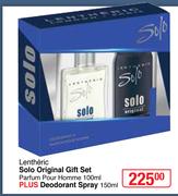 Lentheric Solo Original Gift Set (Parfum Pour Homme 100ml Plus Deodorant Spray 150ml)