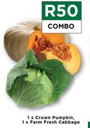 1 x Crown Pumpkin & 1 x Farm Fresh Cabbage Combo