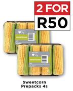 Sweetcorn Prepacks-For 2 x 4s Pack