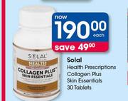 Solal Health Prescriptions Collagen Plus Skin Essentials-30 Tablets Each