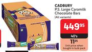 Cadbury P.S Large Caramilk Chocolate Bars (All Variants)-40's