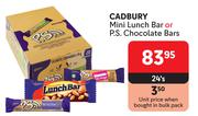 Cadbury Mini Lunch Bar Or P.S Chocolate Bars-24's