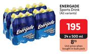 Energade Sports Drink (All Variants)-24 x 500ml