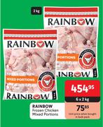 Rainbow Frozen Chicken Mixed Portions-6 x 2Kg