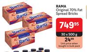 Rama Original 70% Fat Spread Bricks-30 x 500g