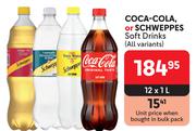 Coca Cola Or Schweppes Soft Drinks (All Variants)-12 x 1L
