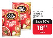 All Gold Tomato & Onion Mix-410g Each