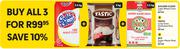 Golden Cloud Cake Wheat Flour 2.5Kg+Tastic Long Grain Parboiled Rice 2Kg-For 3
