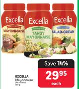 Excella Mayonnaise (All Variants)-750g Each