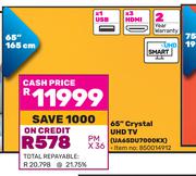 Samsung 165cm (65") Crystal UHD TV UA65DU7000KX