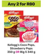 Kellogg's Coco Pops, Strawberry Pops 350g Or Big 5 340g-For 2