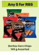 Doritos Corn Chips Assorted-For 5 x 145g