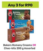 Bakers Romany Creams Or Choc-Kits Assorted-For 3 x 200g