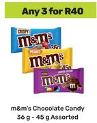 M&M's Chocolate Candy Assorted-For 3 x 36g-45g