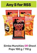 Simba Munchies Or Ghost Pops-For 5 x 100g/110g
