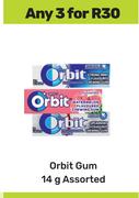 Orbit Gum Assorted-For 3 x 14g