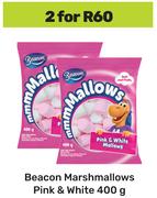 Beacon Marshmallows Pink & White-For 2 x 400g