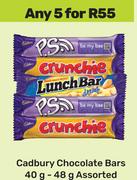 Cadbury Chocolate Bars Assorted-For 5 x 40g-48g
