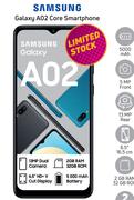 Samsung Galaxy A02 Core Smartphone -On 1GB Red Top-Up Core More Data (24 Month)
