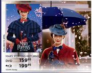 Disney Mary Poppins Returns Blu Ray DVD