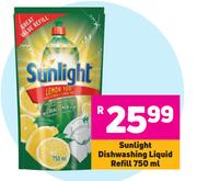Sunlight Dishwashing Liquid Refill-750ml