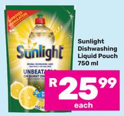 Sunlight Dishwashing Liquid Pouch-750ml