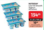 Nutriday Low Fat Smooth Yoghurt (All Variants)-8 x 6 x 100g
