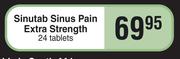 Sinutab Sinus Pain Extra Strength 24 Tablets