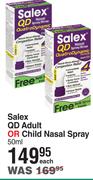 Salex QD Adult Or Child Nasal Spray-50ml Each