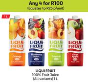Liqui Fruit 100% Fruit Juice(All Variants)-For Any 4 x 1Ltr