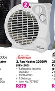 Sunbeam Fan Heater 2000W SFH-200