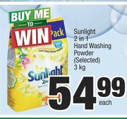 Sunlight 2 In 1 Hand Washing Powder (Selected)-3Kg Each