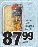 Presto Beef Lasange-1.2Kg Each