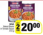 Spar Baked Beans In Tomato Sauce-For 2 x 410g